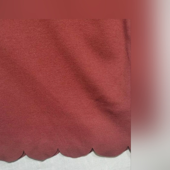 Zenana Outfitters L Soft Wide Leg Maroon Crop Pants High Rise - Picture 2 of 8